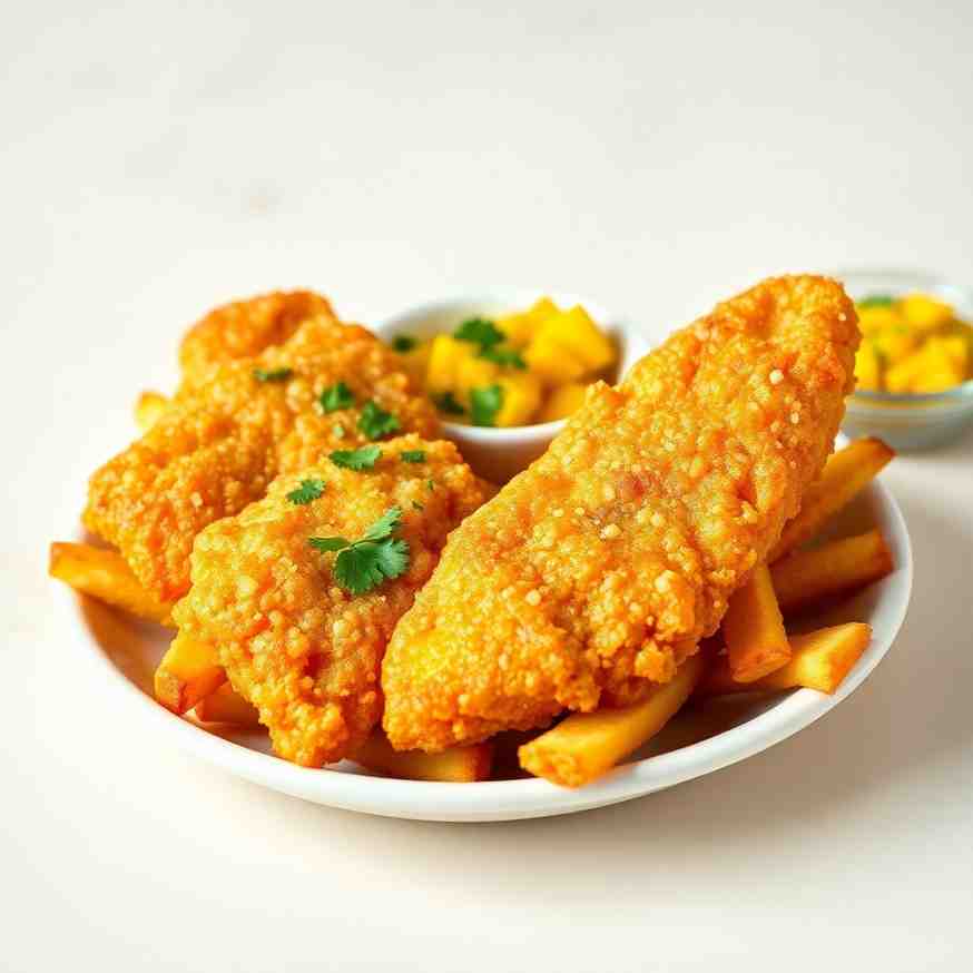 Bajan Crispy Fish and Chips Recipe
